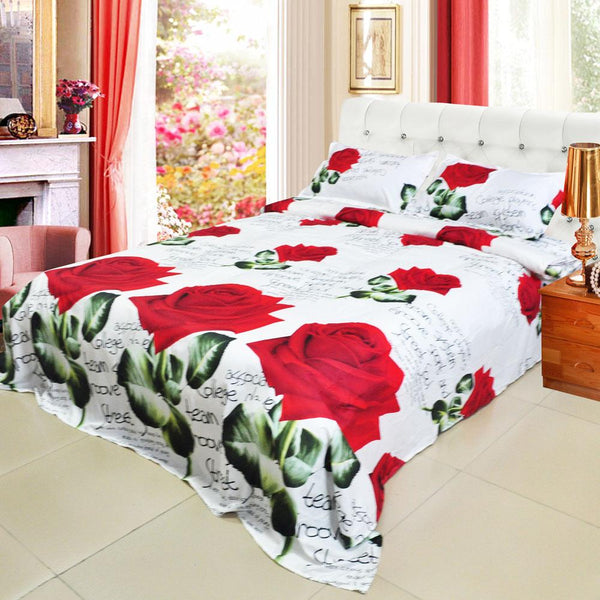 Red Rose Bedding Set