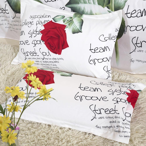 Red Rose Bedding Set