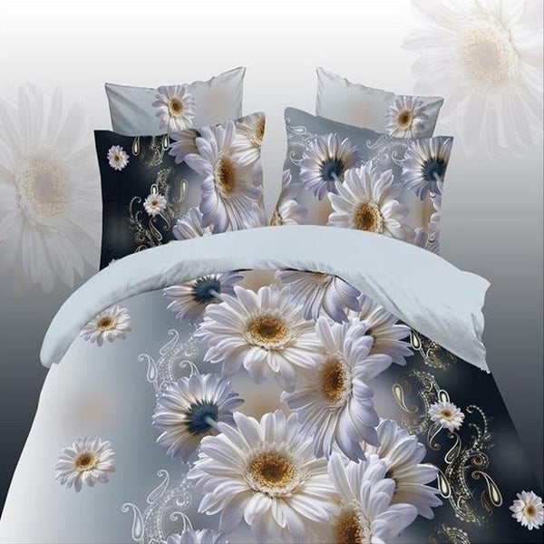 Flower Design Bedding Set